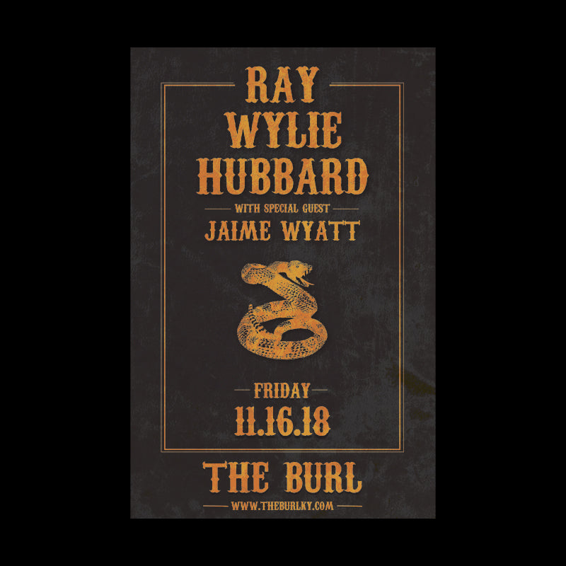 RAY WYLIE HUBBARD - NOVEMBER 16, 2018 - THE BURL