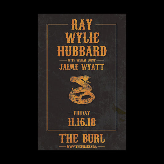 RAY WYLIE HUBBARD - NOVEMBER 16, 2018 - THE BURL